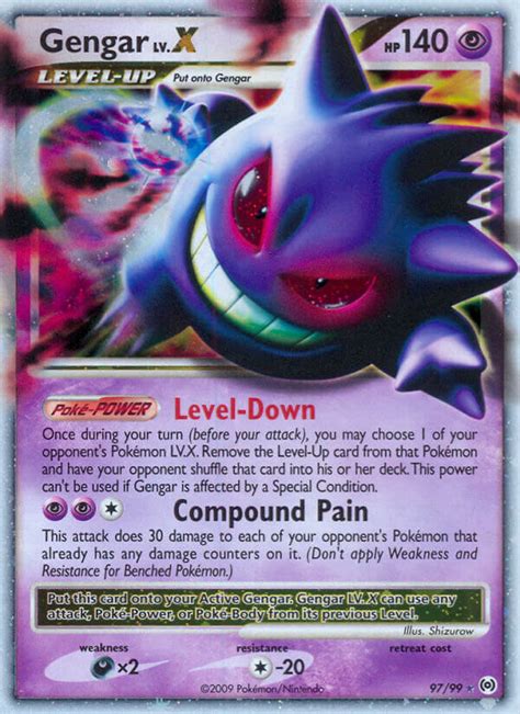 lv x pokemon cards|gengar lv x 97 price.